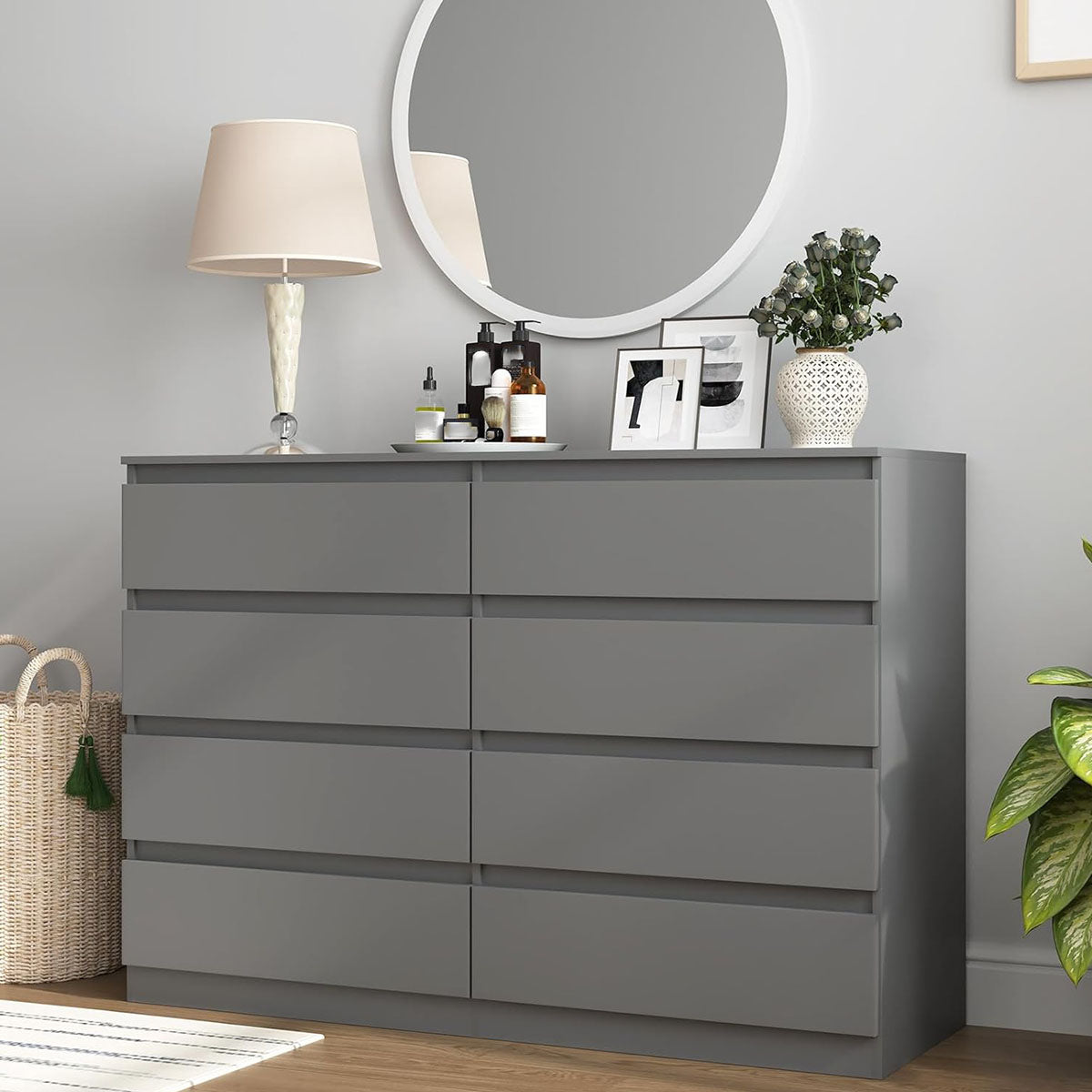 large dresser with deep drawers Atten 4-Drawer Wide Dresser