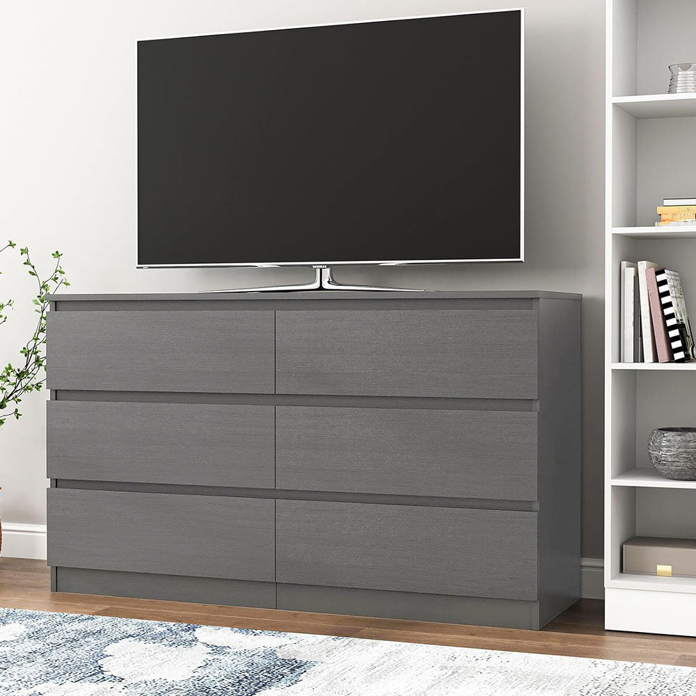Hommoo Modern Dresser for Bedroom Minimalist 6Drawer Dresser with Spacious Storage hommoo Hommoo Modern Dresser for Bedroom Minimalist 6Drawer Dresser with Spacious Storage hommoo