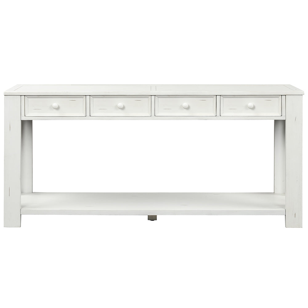 Console Table with Storage Drawers and Shelf