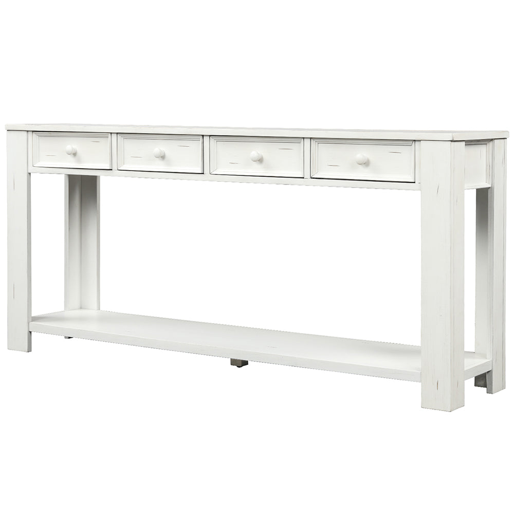 Console Table with Storage Drawers and Shelf