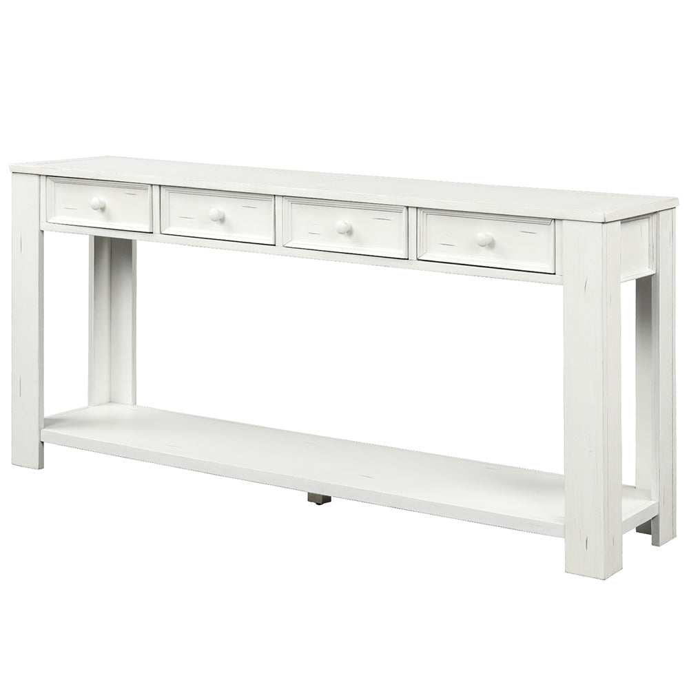 Console Table with Storage Drawers and Shelf