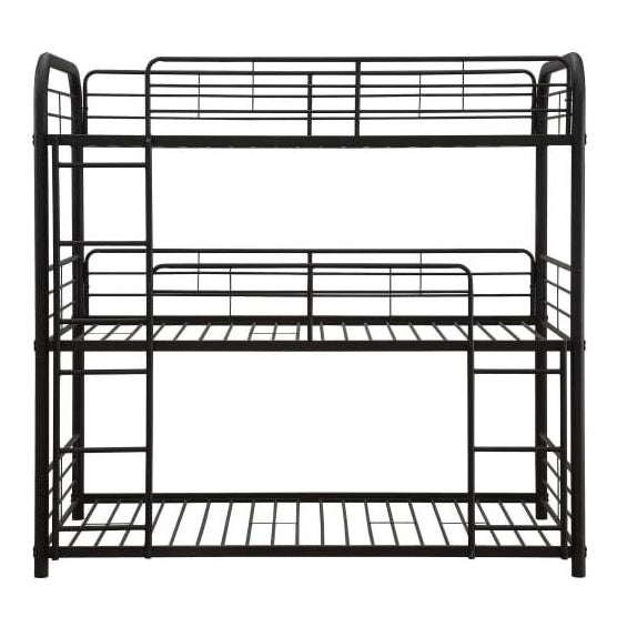 Modern Metal Triple / Quad Bunk Bed, Black