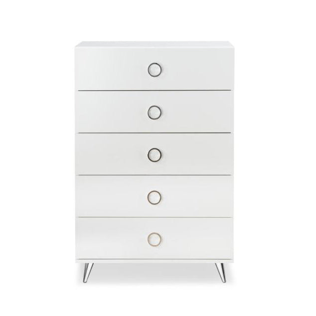 Rectangular Drawer Chest Clothes Cabinet, White