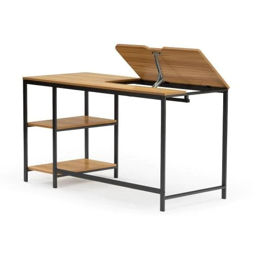 Multi-function Computer Desk with Adjustable Tiltable Stand Board