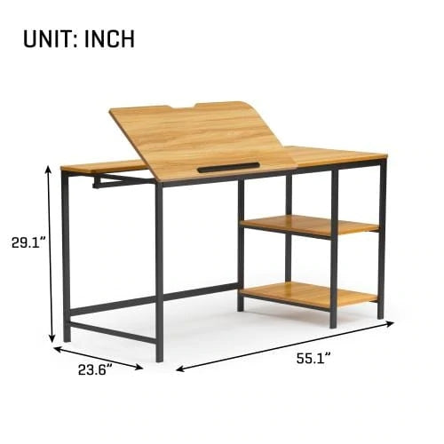 Multi-function Computer Desk with Adjustable Tiltable Stand Board