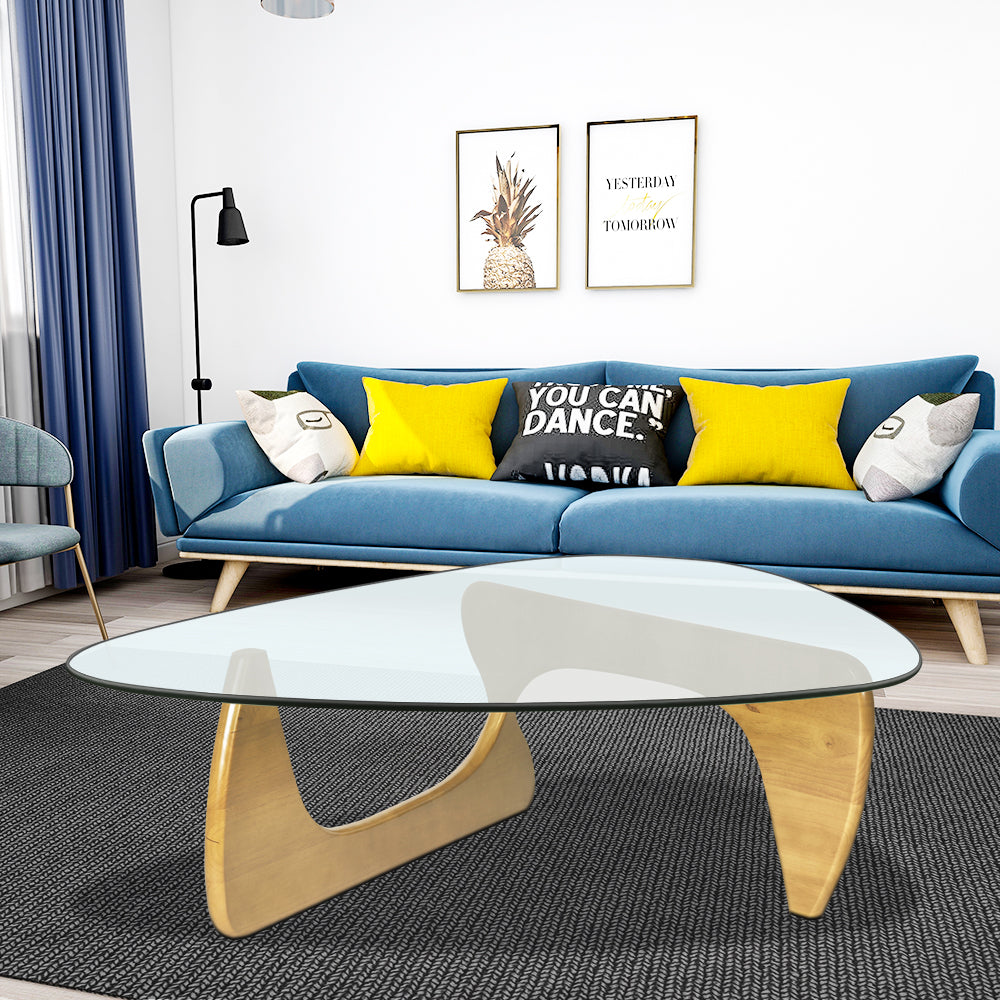 Glass Triangle Coffee Table