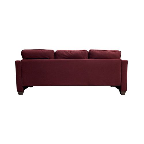 3 Seaters Sectional Sofa W/2 Pillows, Red Linen