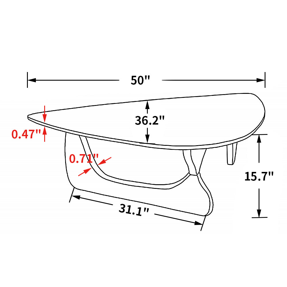 Glass Triangle Coffee Table