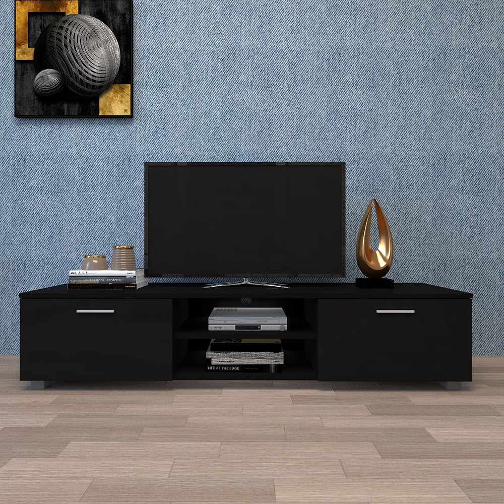 TV Stand with Storage Cabinet with Open Shelves