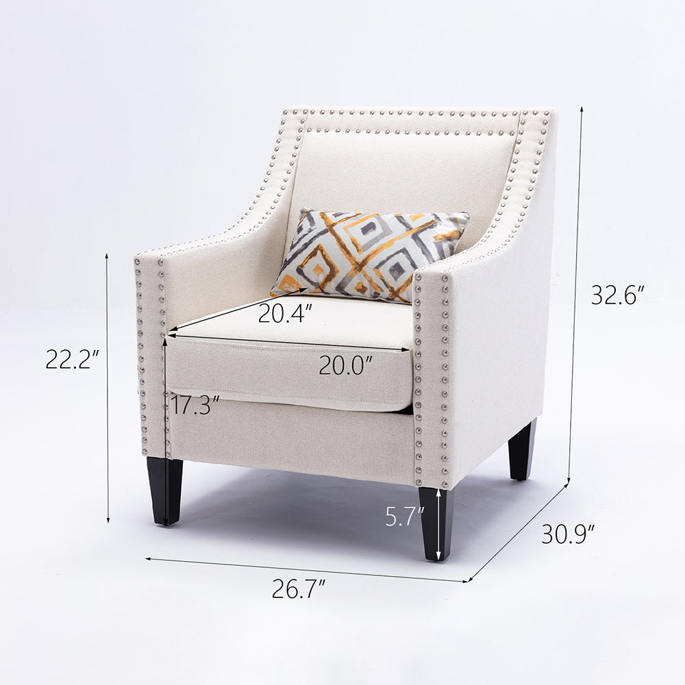 Sofa Armchair with Nailheads