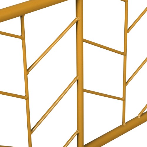 Vintage Look Queen Metal Bed Frame, Yellow