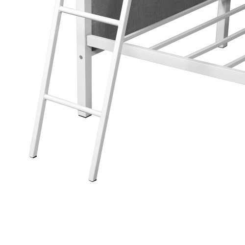 Upholstered Twin over Twin Bunk Bed, Gray