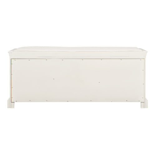 Storage Bench with Removable Cushion, White