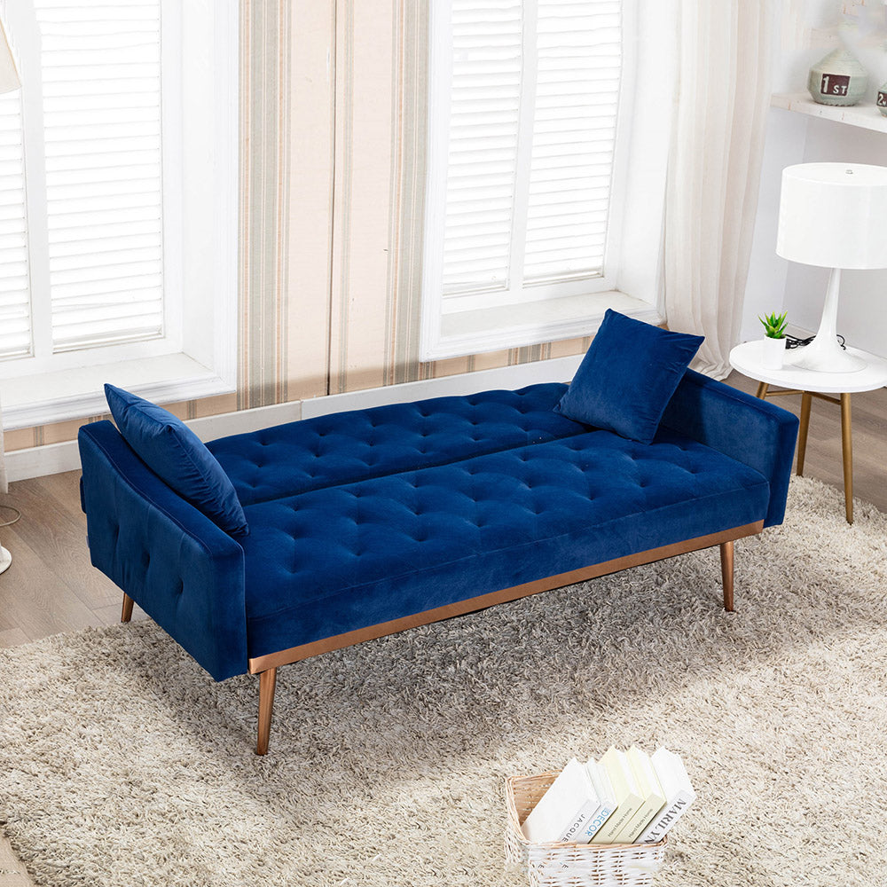 Velvet Convertible Sofa Bed Cushion Couch