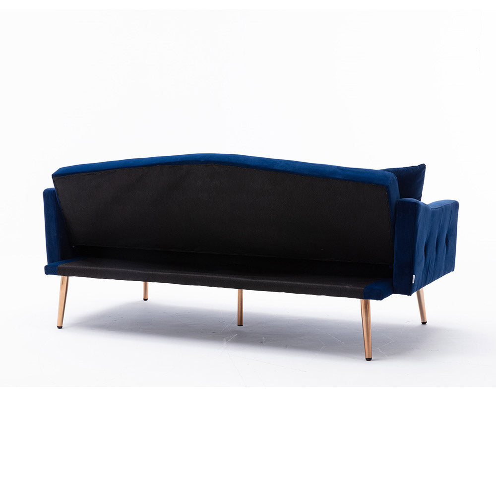 Velvet Convertible Sofa Bed Cushion Couch