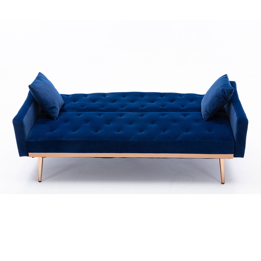 Velvet Convertible Sofa Bed Cushion Couch