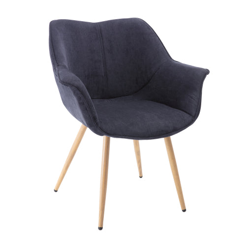 Modern Upholstered Fabric Dining Chairs ( Set of 2/ Navy Blue)