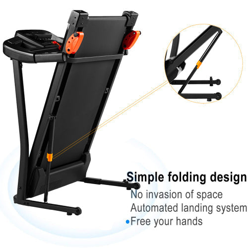 Home Folding Treadmill with LED Display, Black