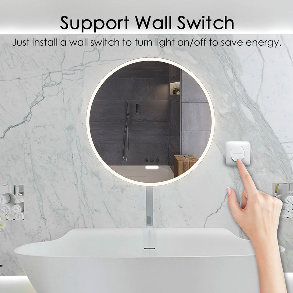 Smart Switch Led Round Mirror