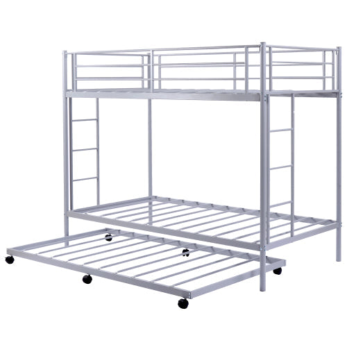 Twin over Twin Bunk Bed with Trundle, Grey