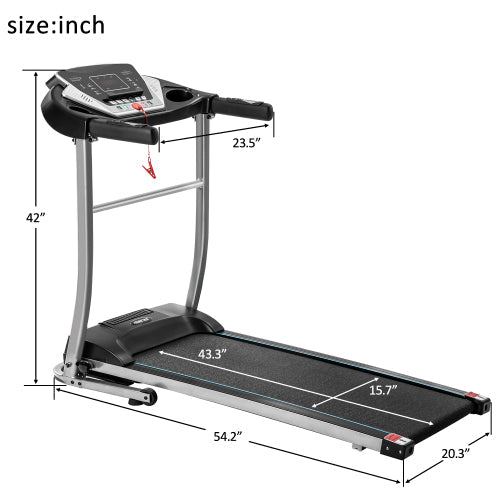 Electric Treadmill Motorized Running Machine 1.5 HP with Speaker