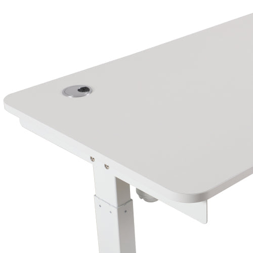 Single Motor Electric Height Adjustable Desk, White