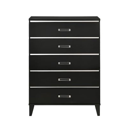 Lateral File Cabinet Storage Chest, Black Finish