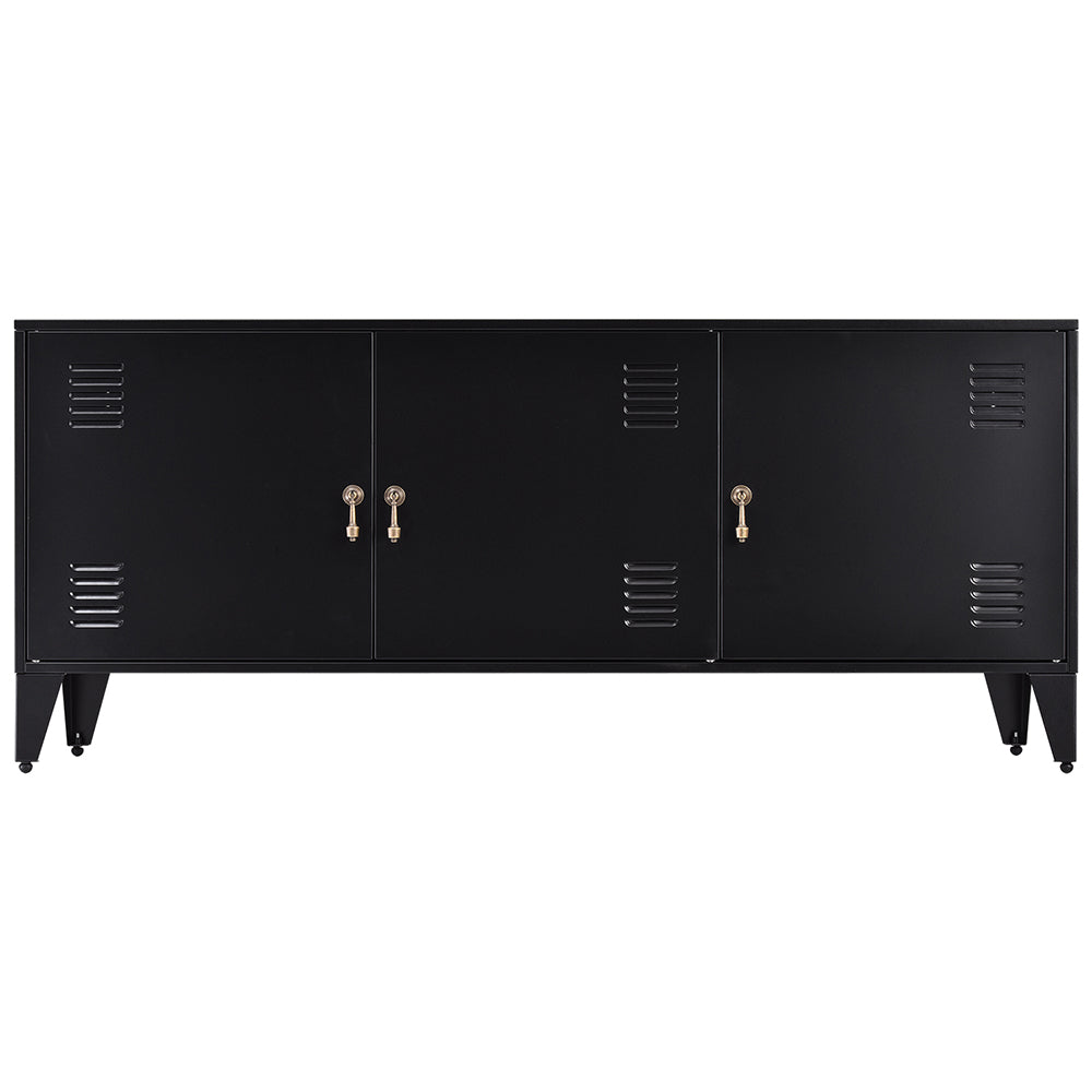 Metal TV Stand with Cabinet