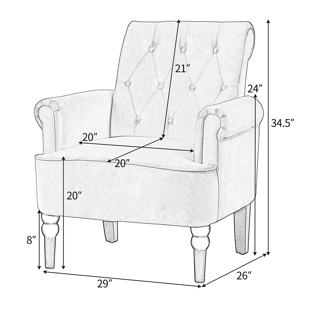 Upholstered Armchair Single Sofa Chair