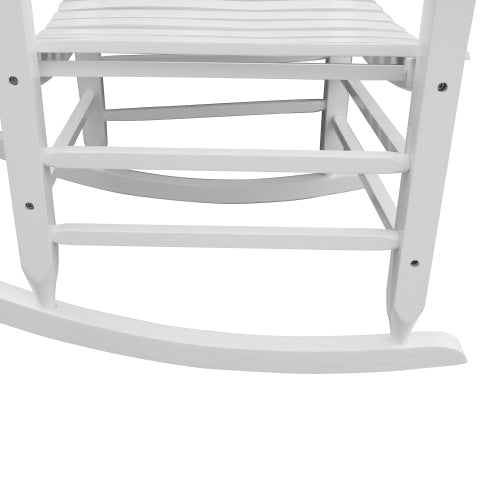 Outdoor Rocking Solid Wood Chair, White