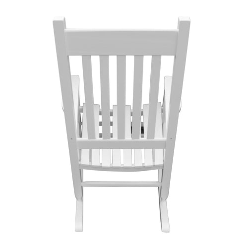 Outdoor Rocking Solid Wood Chair, White