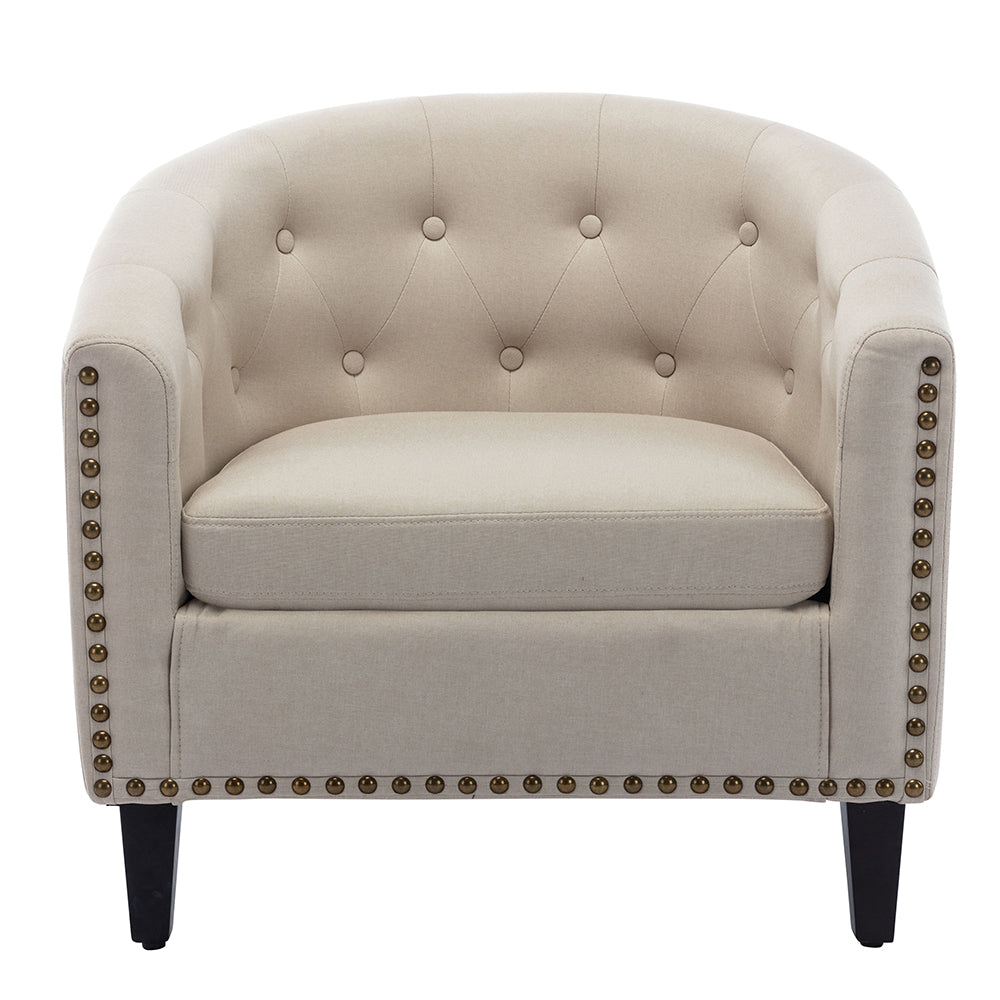 Tufted Barrel Tub Chair