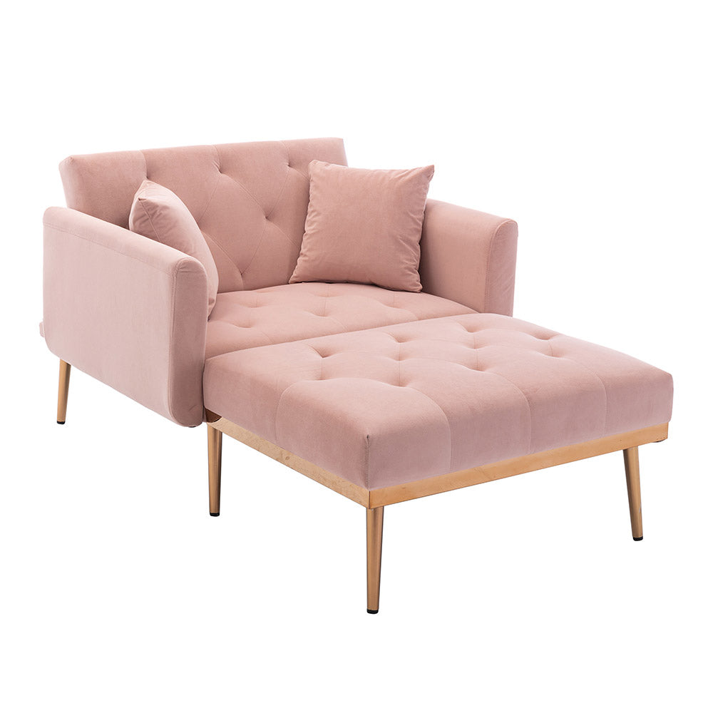 Tufted Chaise Lounge Chair Sofa Bed