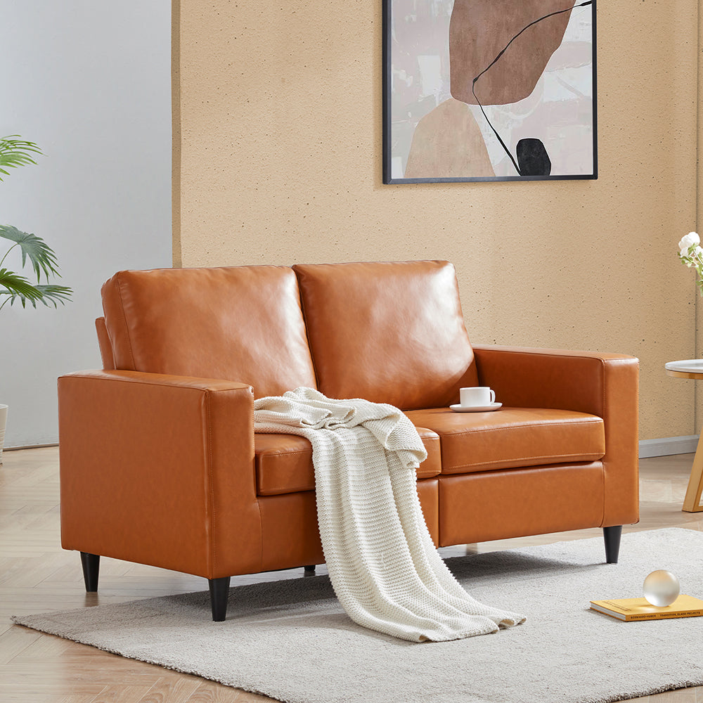 Loveseat PU Leather Upholstered Couch