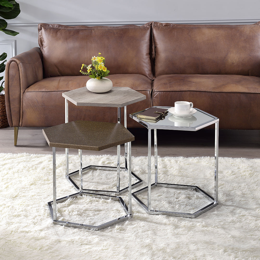 Glass Nesting Table Set