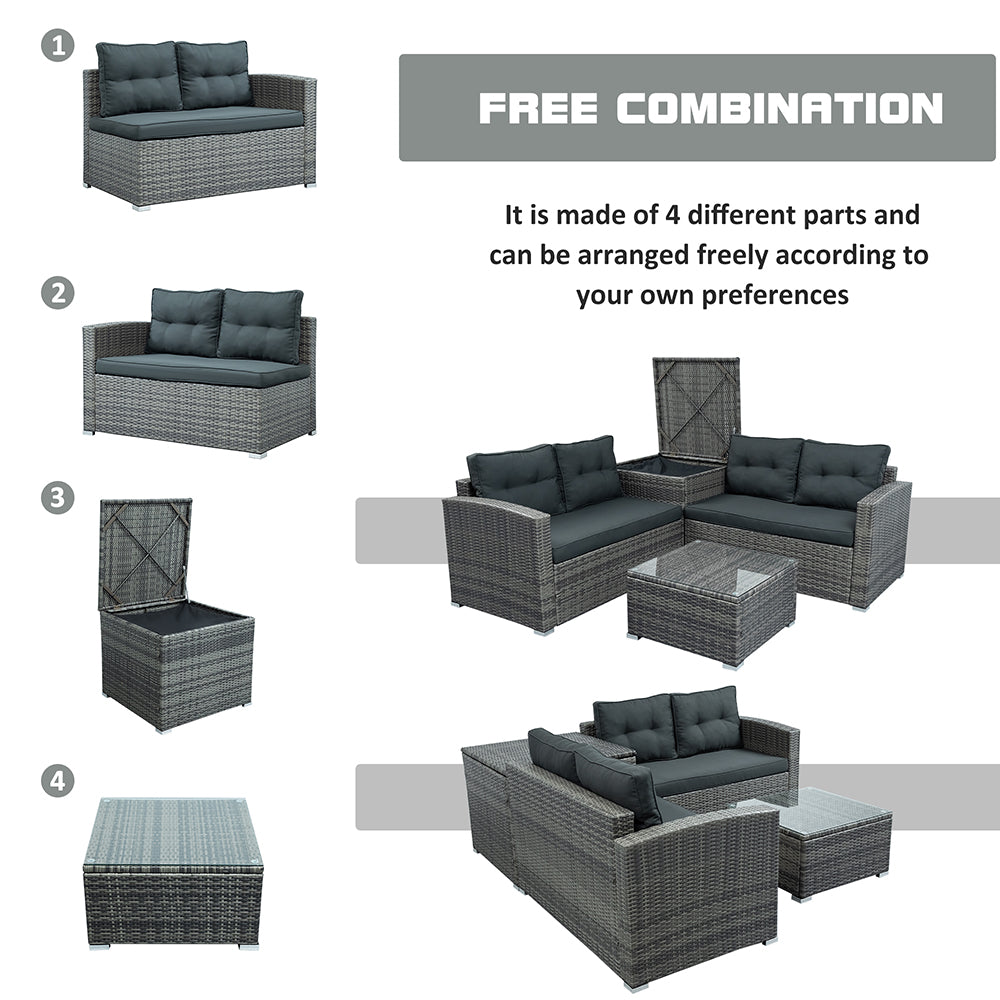 Furniture Sofa Set with Large Storage Box