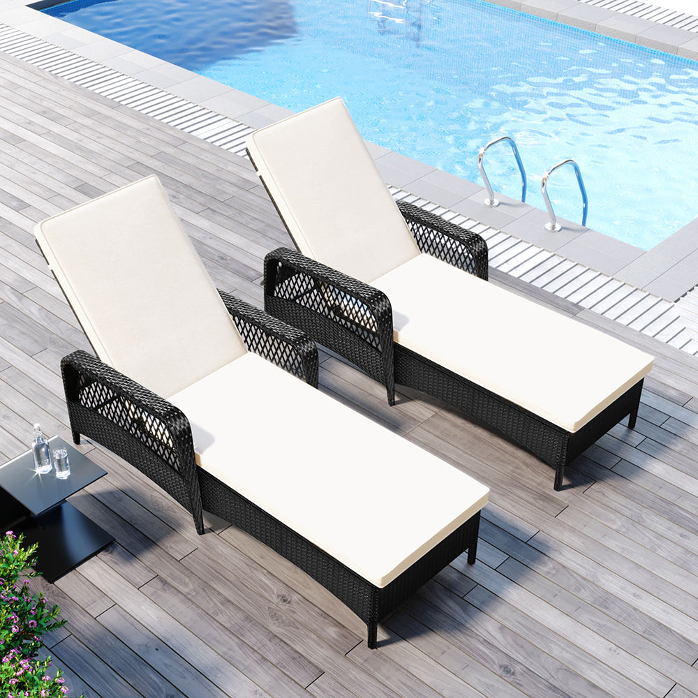 Rattan Sun Lounger Chairs