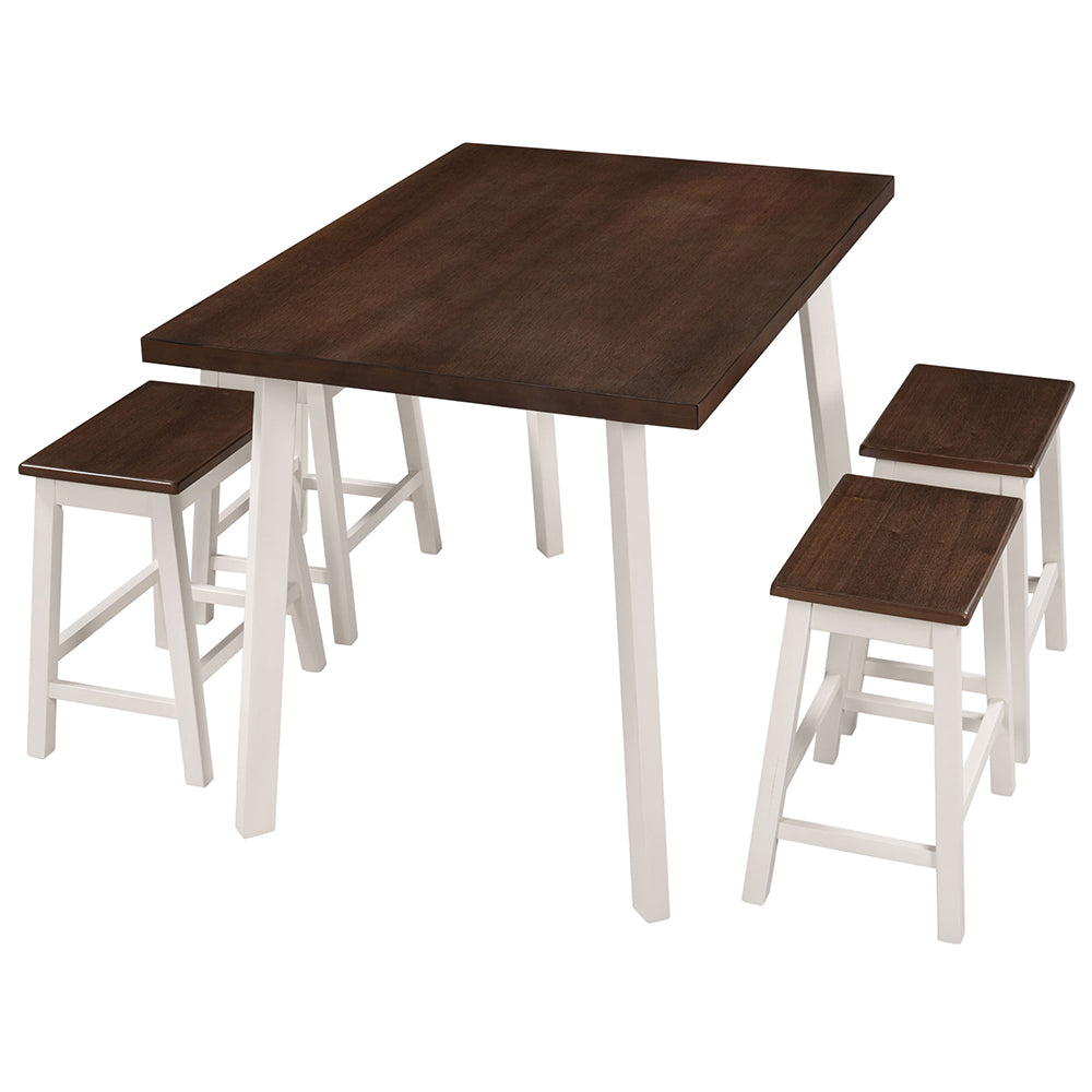 Dining Table Set with 4 Stools