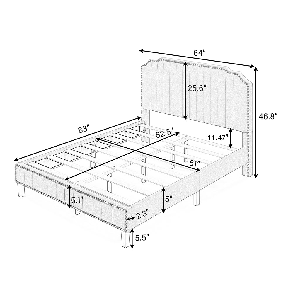 Upholstered Platform Bed