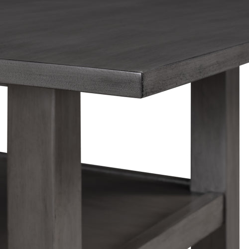 Counter Height Wood Dining Table, Gray