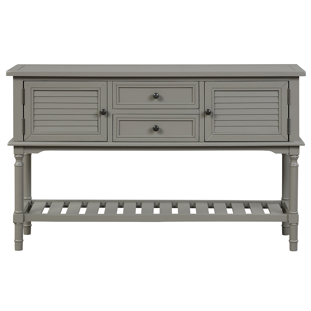 Console Table with Drawers and Shelf