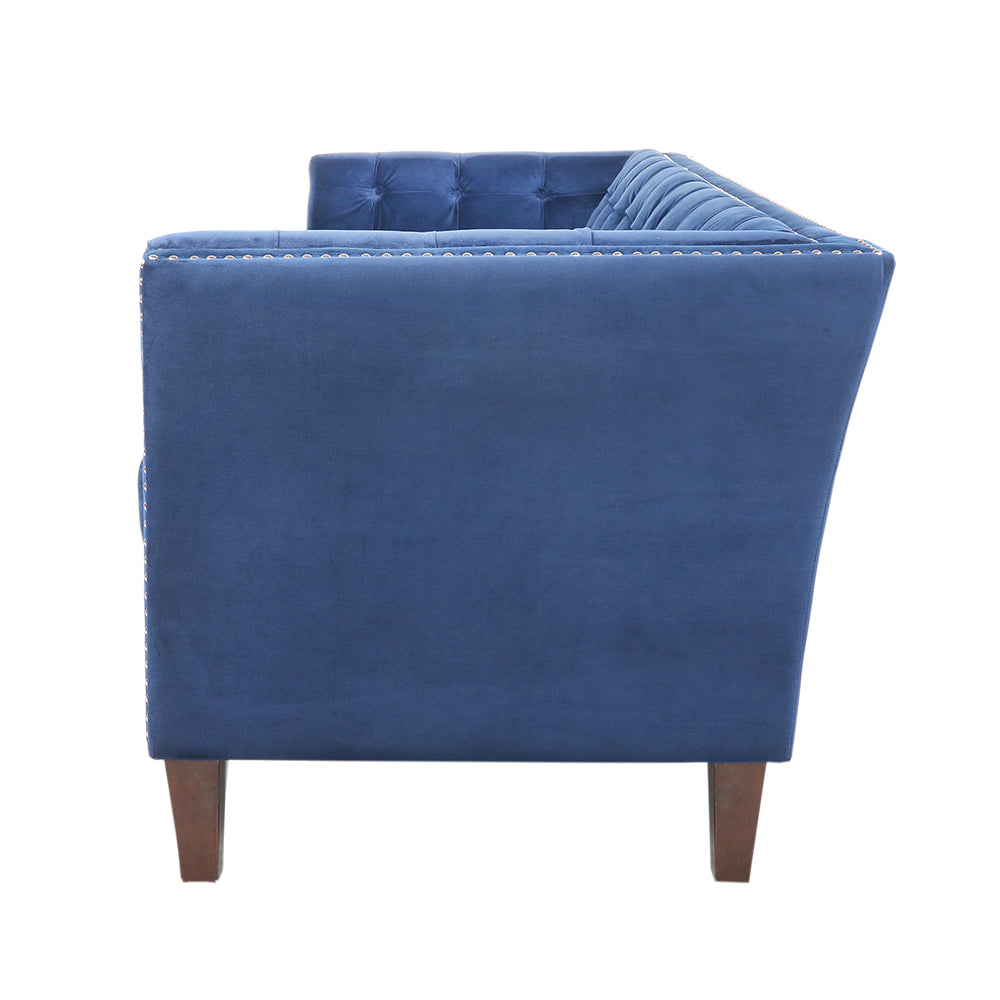 Velvet Flared Arm Sofa