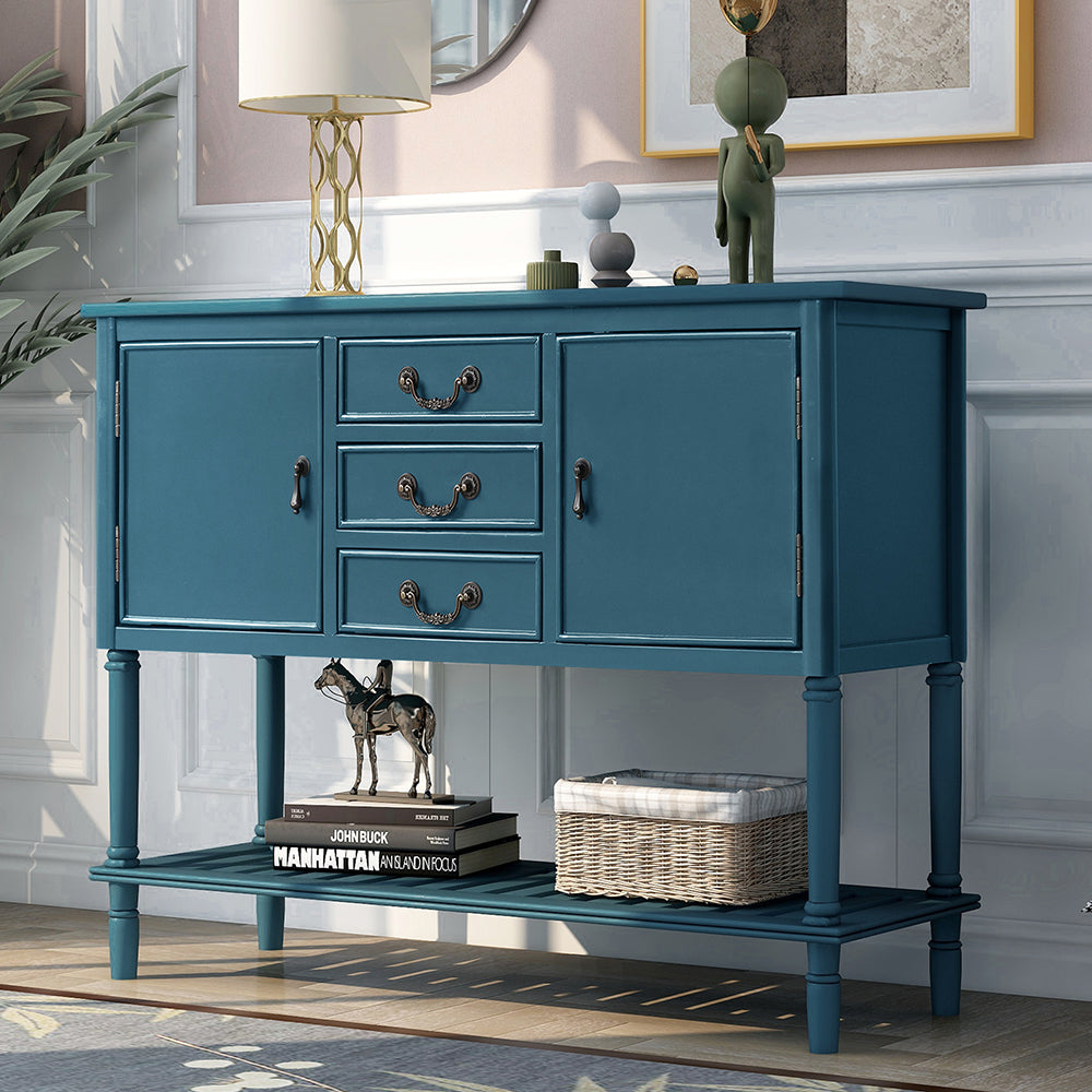 Console Table with Drawers and Cabinets