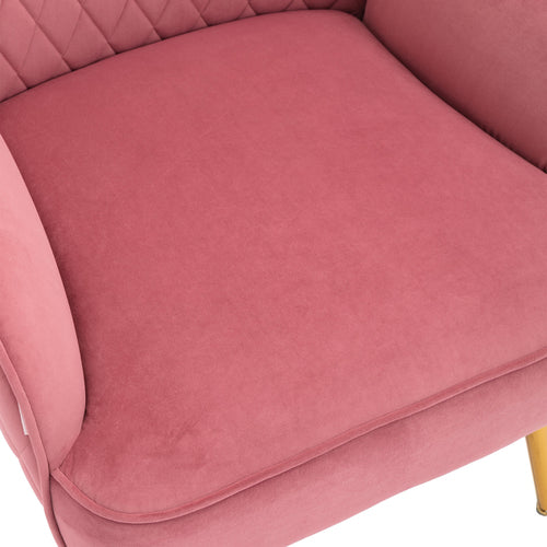 Modern Soft Velvet Material Sofa Armchair, Pink