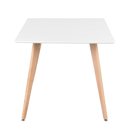 Square High Glossy Dinning Table, White