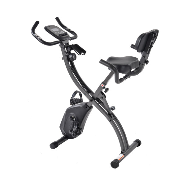 Folding Exercise Bike - 8 Levels Resistance Adjustments with Four Expansions Degree