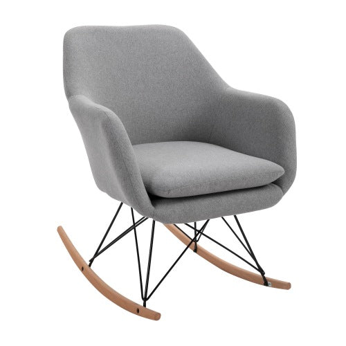 Modern Rocking Chair Sofa Armchair, Gray