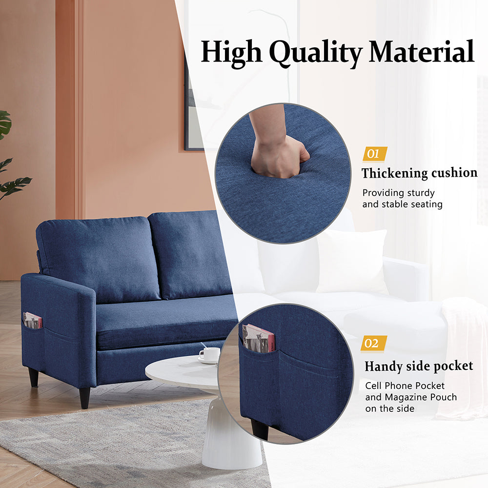 Reversible Sectional Sofa with Handy Side Pocket