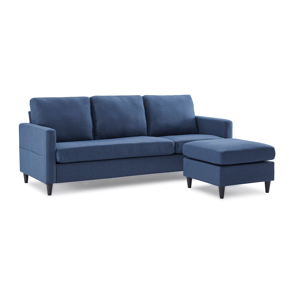 Reversible Sectional Sofa with Handy Side Pocket