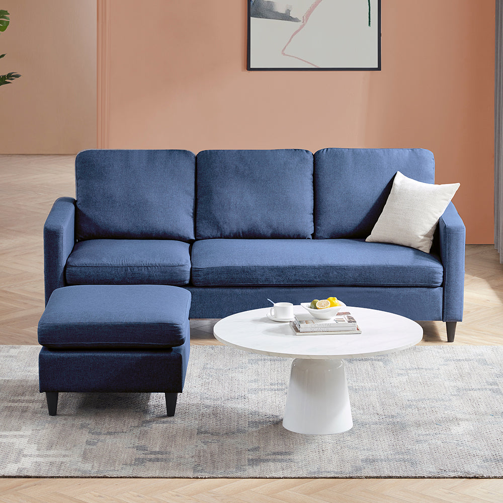 Reversible Sectional Sofa with Handy Side Pocket